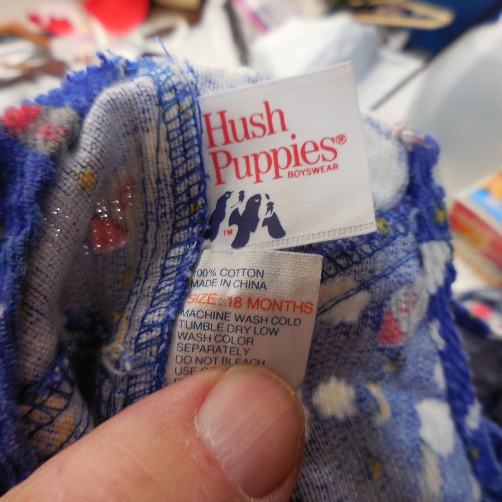 Vintage Hush Puppies Boys Corduroy Overalls 18M Blue Space Rocket Moon Star - Picture 4 of 4